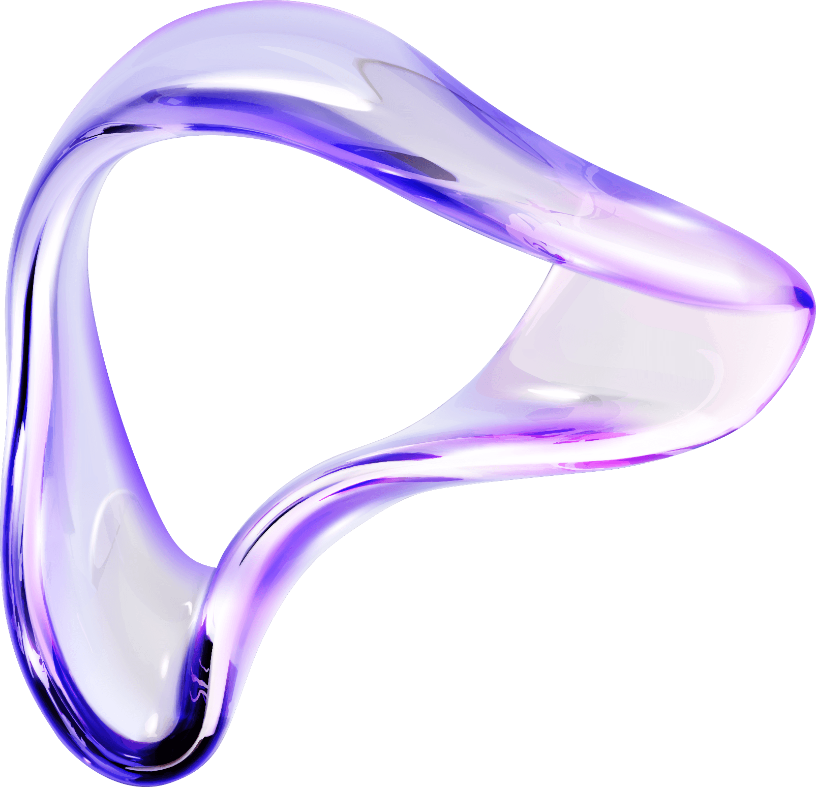 3D Purple Fluid Swirl Decor