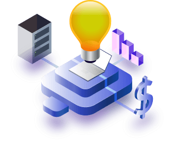 3D Growth Isometric Illustration