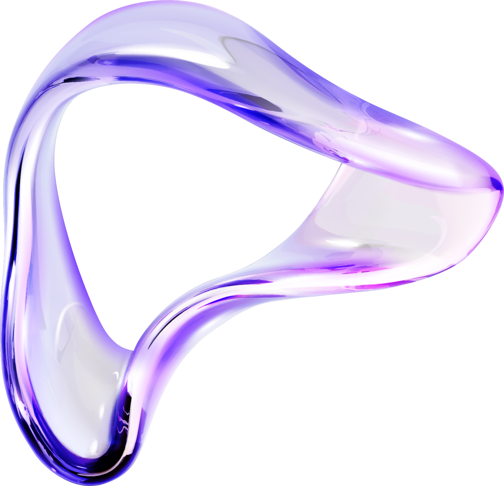 3D Purple Fluid Swirl Decor